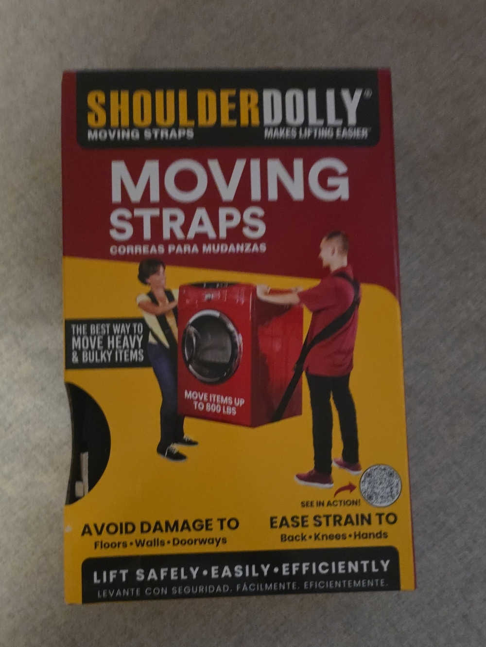 Moving Straps - Red & Black Moving Shoulder Straps